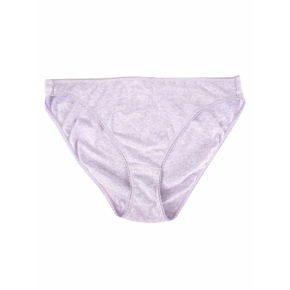 Charter Club Women's Pretty Cotton Bikini (XXL, Lilac Heather)